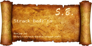 Strack Beáta névjegykártya